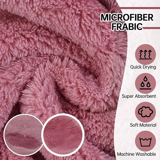 Magic Sticker & Belly Strap Dog Drying Coat, Microfibre Material Fast Drying Super Absorbent Towel, Dog Robes for After Bath - Small to Large