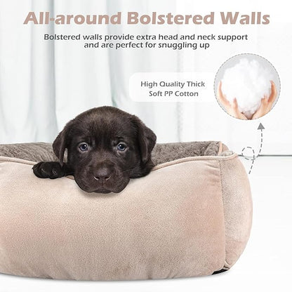 INVENHO XX-Large Dog Bed for Large, Medium, Small Dogs - Rectangle, Washable, Orthopedic, Soft, Calming, Durable Pet Cuddler with Anti-Slip Bottom - XXL (42"x30"x10")