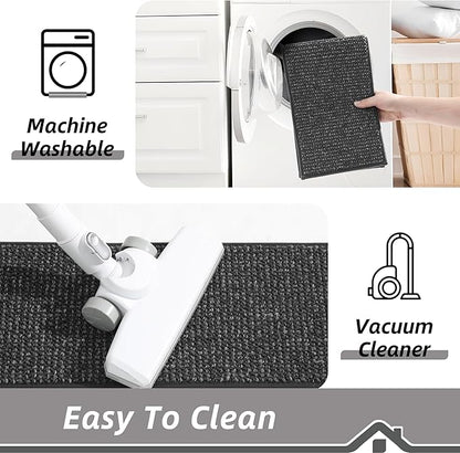 BEQHAUSE Stair Treads for Wooden Steps 28inX9in, Carpet Stair Treads Non Slip Indoor, Machine Washable Stair Runners for Kids Elders and Pets, Carpet for Stair Rugs Mat, TPE Backing, 1pcs, Charcoal