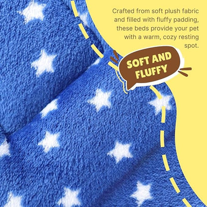 Guinea Pig Bed, 2 Pack (12x10 Inch) Soft Plush Small Animal Bed Mat, Washable Bedding Blanket Sleeping Warm Pad for Bunny, Rat, Ferret, Chinchilla