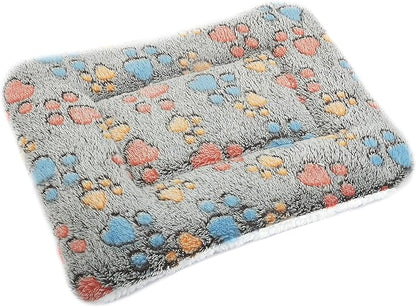 Small Animal Bed Mat, Soft & Warm, Suitable for Guinea Pig, Hamster, Rabbit, Rat and Bearded Dragon (XX-Large(19.7''x15.7''), Footprint Grey)