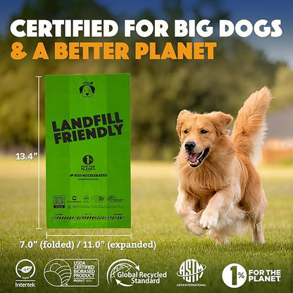 Doggy Do Good Landfill-Friendly Poop Bags | Dog Waste Bags Made with 50% Recycled Plastic + 15% Biobased Material | Unscented, Thick, Leak-Proof, Easy Open | Standard Size | 60 Count