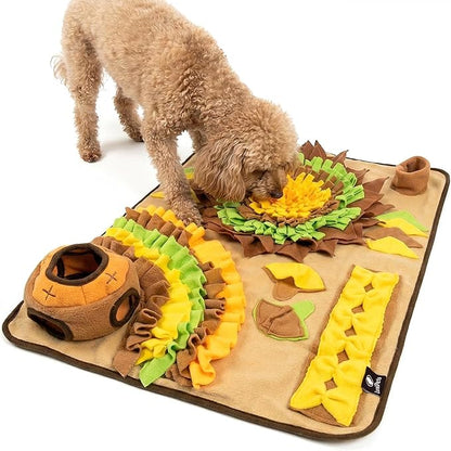 Interactive Dog Snuffle Mat for Slow Feed & Digestion Support - Large 31×24 in, Multicolor Mat with Washable Fleece, Non-Slip Backing - Mental Stimulation & Puzzle Toys for Dogs of All Breeds