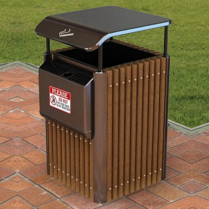 2PCS Please Do Not Dispose Poop Bags in This Trash Bin Stickers, Self-Adhesive Weatherproof Do not Throw Dog Poop Bag in The Trash Sign, Trash Can Stickers for House，Yard，Restaurant（5.9" x 3.9"）