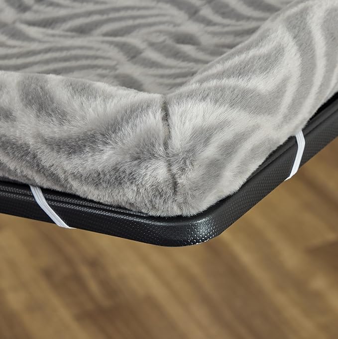 MidWest Homes for Pets QuiteTime Deluxe Wave Bolster Bed for Large Dogs; Easily Machine Wash and Dry; Gray; 42"; 40242-WVGY