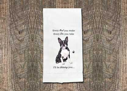 Boston Terrier Kitchen Towels - Soft, Highly Absorbent - Gifts for Pet Lovers - Reusable, Quick Drying - 100% Natural Cotton