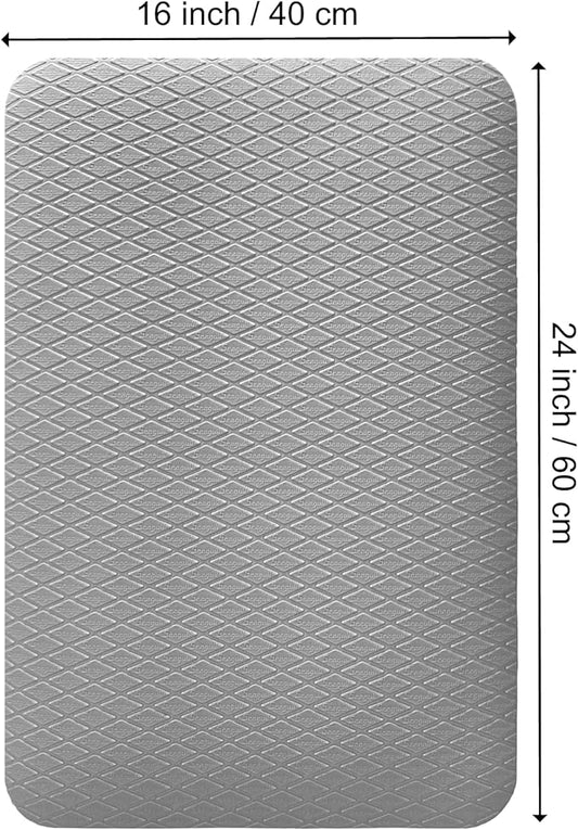 Seagull Multipurpose Foam Rubber Pet Grooming Table Mat 16 x 24 Inch Dog Grooming Mat for Table Cat Grooming Mat Dog Bath Mat Pet Vet Mat Non Slip Soft Waterproof Light Grey