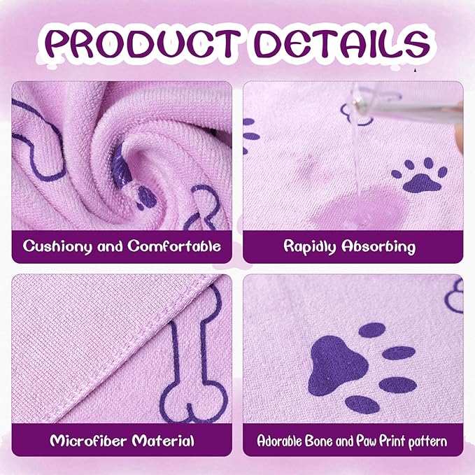Dog Towels for Drying Dogs Bulk 20 x 40 Inch Quick Drying Pet Bath Towels Colorful Pet Grooming Towel Absorbent Microfiber Towel for Small Medium Large Dog Puppy Cat (Multicolor, 30)