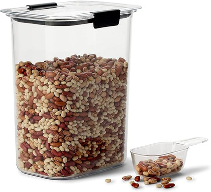Rubbermaid Brilliance 14-Piece Food Storage Container Set with Scoops Airtight BPA-Free for Kitchen and Pantry Organization