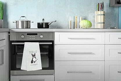 Boston Terrier Kitchen Towels - Soft, Highly Absorbent - Gifts for Pet Lovers - Reusable, Quick Drying - 100% Natural Cotton