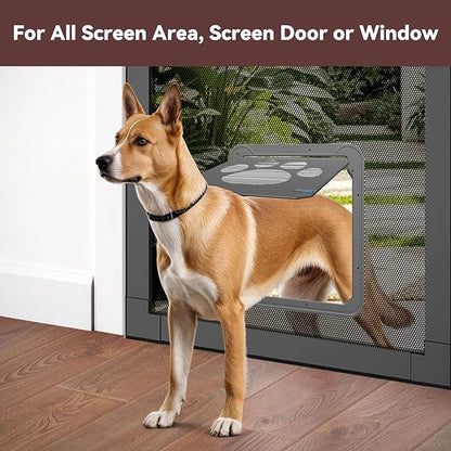 Dog Screen Door with Magnetic Closure Pet Screen Door for Sliding Screen Door/Window Lockable Door for Dog
