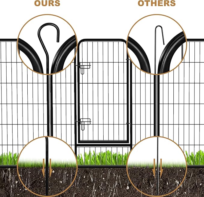ZENY Dog Fences for The Yard, Camping, Dog Pens Outdoor, Dog Pen Indoor, 8 Panels Dog Playpen for Small/Medium/Dogs, 40 Inch Height Pet Exercise Pen for Rabbit/Puppy/Small Animals