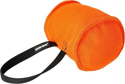 Dingo Gear Dog Tug Toy for Strong Dog, Bite Training, IGP, Fun, French Linen Barrel, 5,5x6,1" Orange Berta S00096