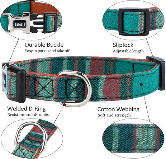 Faleela Cute Soft Girl Christmas Dog Collar with Bow, Bowtie Dog Collar for Boy,Detachable Adjustable Collar for Small Medium Large Pet