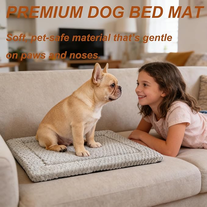 Dog Bed Mat (Light Brown, S(24"*18"*1.5"))