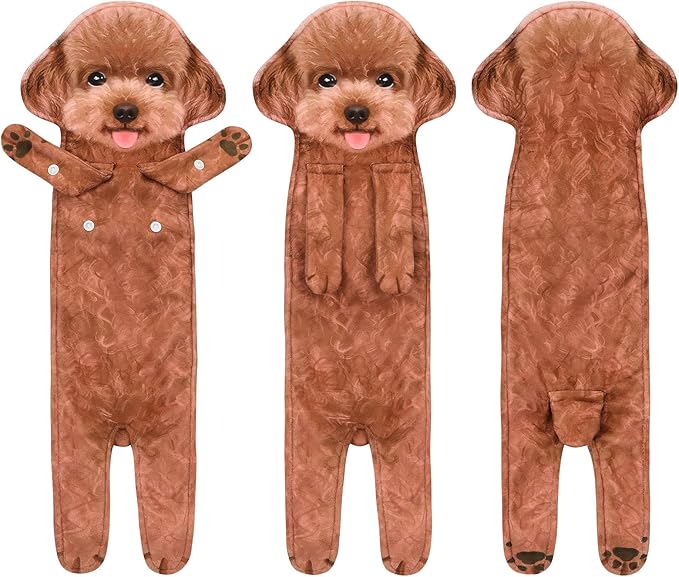 AGRIMONY Poodle Dog Funny Hand Towels for Kitchen Bathroom - Dog Mom Day Gifts for Women Men Teens Kids-Easter Mothers Fathers Days Valentines Housewarming Birthday Gifts for Animals Lovers