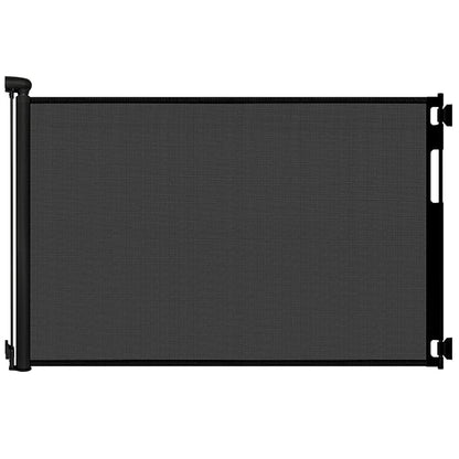 70 Inch Wide Retractable Baby Gate for Doorways, Extra Long Dog Gate Indoor Pet Gate Retractable Gate Outdoor Gates for Decks, Extra Long Baby Gates for Large Openings, Black