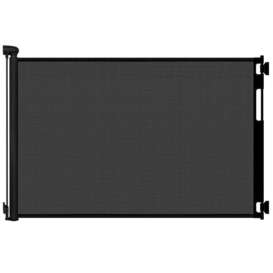 70 Inch Wide Retractable Baby Gate for Doorways, Extra Long Dog Gate Indoor Pet Gate Retractable Gate Outdoor Gates for Decks, Extra Long Baby Gates for Large Openings, Black