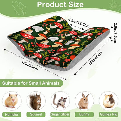 Rabbit Bed 18"X15"Thickened and Soft Bunny Bed Washable Cuddle Cushion Plush Mat Double-Sided Plush Small Pet Flop Mat Cotton Pillow for Rabbit
