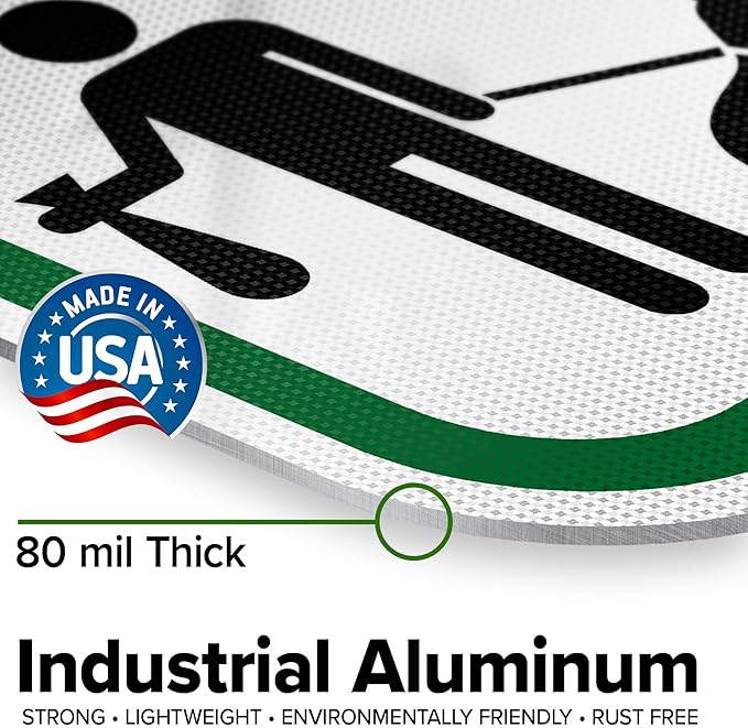 Please Clean Up After Your Pet Sign, 6x12 Inches, 3M EGP Reflective .040 Aluminum, Fade Resistant, Made in USA by My Sign Center