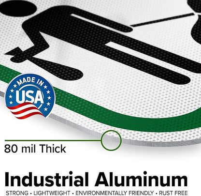Please Clean Up After Your Pet Sign, 6x12 Inches, 3M EGP Reflective .040 Aluminum, Fade Resistant, Made in USA by My Sign Center