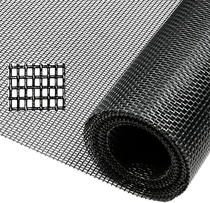 Tooltriz Pet Proof Window Screen Replacement, 60“ x 100” Upgraded Thicken Charcoal Fiberglass Mesh for Sliding Pet Screen Door Repair Kit - Screen Door Protector for Dogs Patio Screen mesh