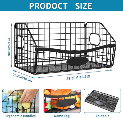 Dog Toy Basket, Dog Toy Storage Durable Chew Pet Toy Bin for Pet-Friendly Access Pet Toy Basket with Handles, Foldable