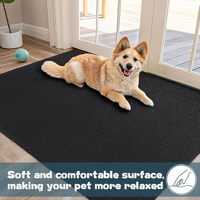 46" X 60" X 0.23'' Mat for Under Dog Crate Waterproof Non-Slip Kennel Mat to Protect Floors Extra Large Absorbs Urine Reusable Dog Playpen Mat
