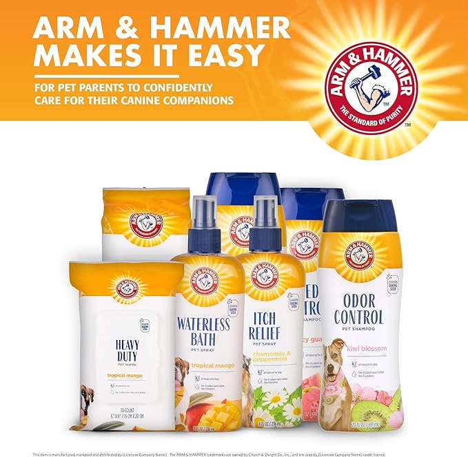 Arm & Hammer for Pets Itch Relief Spray for Dogs, Soothing Dog Skin Spray to Help Calm Itchy and Irritated Skin and Hot Spots Between Baths, Chamomile & Peppermint Scent, 8 Fl Oz - 6 Pack