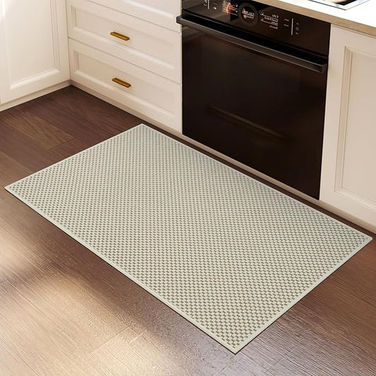 2x3 ft Indoor Door Mat Entryway Rug Non Slip Boho Woven Washable Small Area Rugs Runner, Front Entry Rug Entrance Doormat for Hall Porch Bathroom Kitchen Bedroom, Easy Clean, Beige 24"x36"