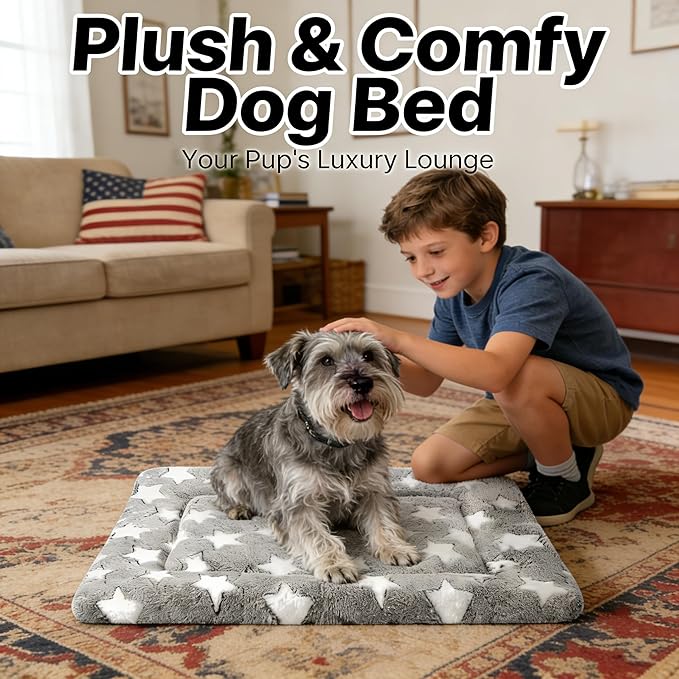 Dog Bed Mat - Reversible Dog Crate Bed Mats, Soft & Breathable Kennel Pad, Durable Crate Bed for Small Medium Large Dogs & Cats