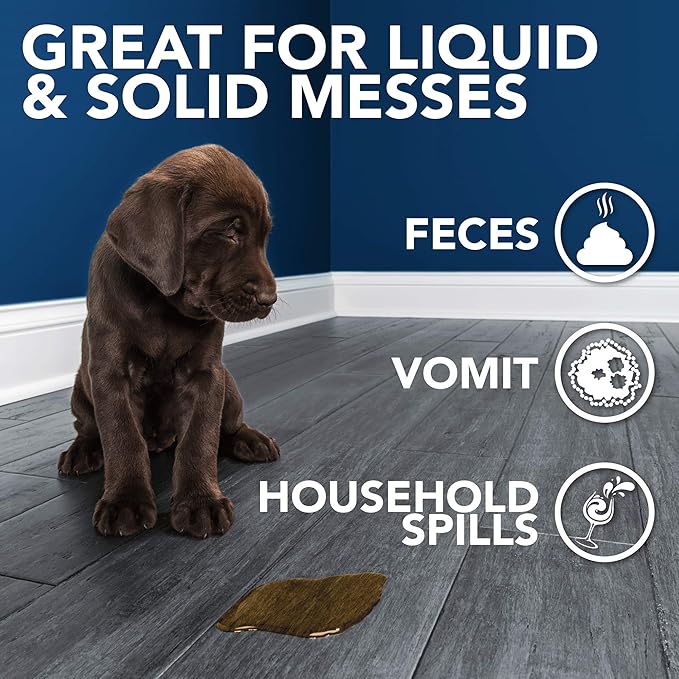 Simple Solution Abzorbitall Pet Mess Absorbent Towels - Multi-Surface Urine and Dog Poop Cleaning Sheets - 12 x 17 inches - 30 Towels