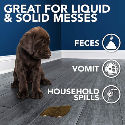Simple Solution Abzorbitall Pet Mess Absorbent Towels - Multi-Surface Urine and Dog Poop Cleaning Sheets - 12 x 17 inches - 30 Towels