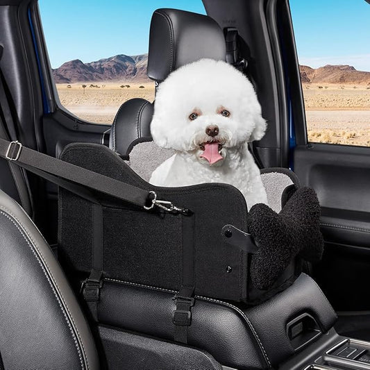 TKYZ Center Console Dog Car Seat,Pet Puppy Car Seat,Middle Console Dog Armrest Booster Seat for Small Dogs(Black)