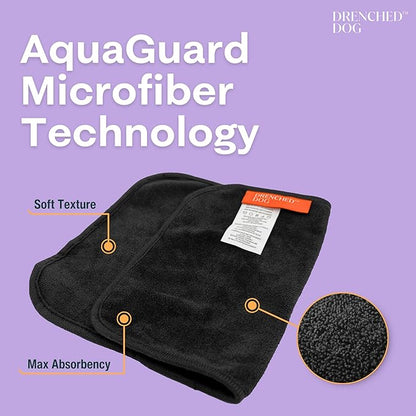 Microfiber Dog Paw & Face Towel (15 x 9.4 in) – Ultra Absorbent Dog Paw Cleaning Towel for Mud, Dirt & Wet Paws – Soft Dog Towel for Drool & Quick Cleanups