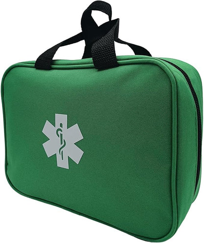 First Aid Bag Empty Emergency Medical Pouch First Responder Storage Compact Survival Medicine Bags for Sport Outdoors Car Office Pet Dog Cat (Green QZ)