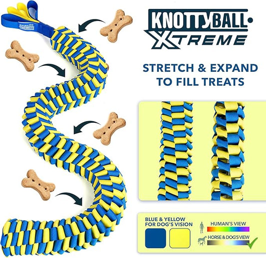 Race&Herd KnottyBall Xtreme Snuffle Ball for dogs, Interactive Dog Puzzle Toy for Dogs, Stimulating Dog Toys for Boredom, Treat Puzzle Toys for Dogs Enrichment, Snuffle Treat Dispensing Smart Dog Toys