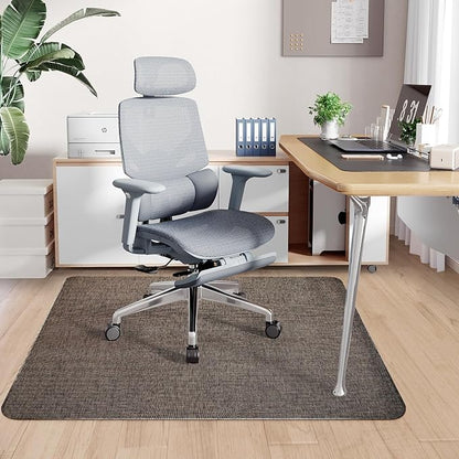 Sycoodeal Office Chair Mat for Hardwood & Tile Floor,Computer Gaming Chair Mat for Rolling Chairs Non-Curve, Anti-Slip, Heavy Duty Floor Protector for Home Office,Dark Coffee (36" x 48")