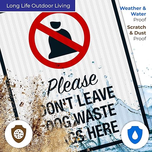 Please Don’t Leave Dog Waste Bags Here 24x30 Inches, 3M EGP Reflective .080 Aluminum, Fade Resistant, Made in USA