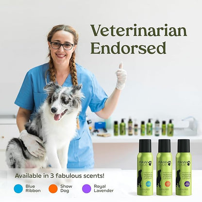 PAWFUME Dog Perfume Spray Long Lasting Scent for Grooming, Show Dog, 4-Pack – Keep Your Pup Fresh All Day – Hypoallergenic, Alcohol-Free, Detangling Formula – Moisturizing Pet Cologne Spray for Dogs