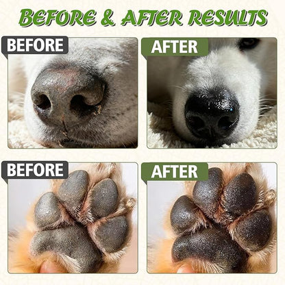 Yeardera Dog Paw Balm & Nose Balm, Lick-Safe & Moisturizing | All-Natural Moisturizer & Soother for Dry | Deep Repair for Dry, Cracked Paws | Horse Hoof and Joint Care Friendly (Value Size 2.12oz)