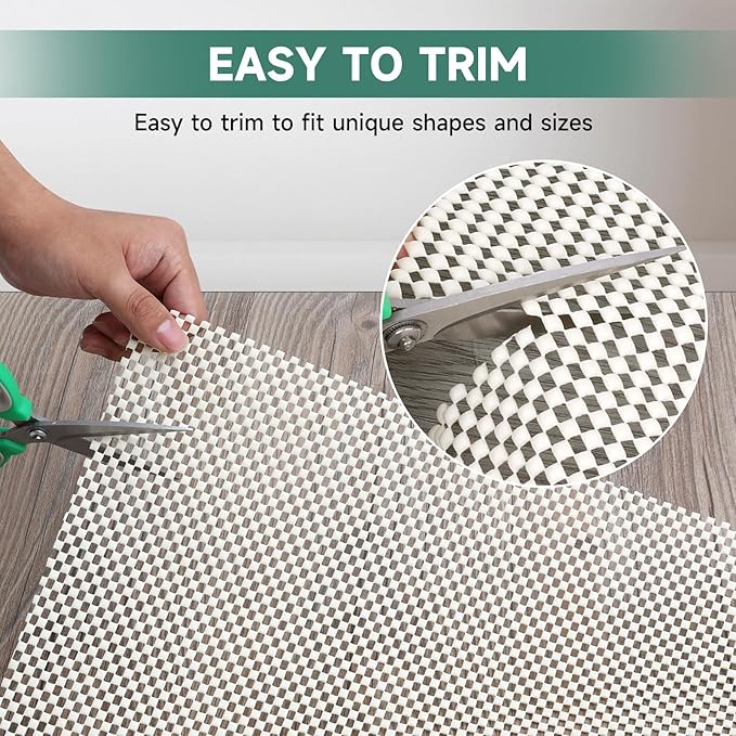 BALEINE Non Slip Rug Pad Rug Gripper for Hardwood Floors, Extra Thick Non Slip Mat Under Carpet (5'x7')