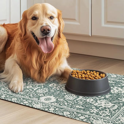 Dog Food Mat for Floors Waterproof Pet Placemat Cat Feeding Bowls Mats for Food and Water, Eco-Friendly Dog Accessories Diatomite Pets Supplies 16" X 24"