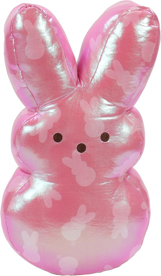 Animal Adventure | 15" Lamé Pink Bunny Peeps Plush | Easter Basket Stuffed Animals for Kids | Marshmallow Candy | Huggable Ultra Soft Plushie Stuffers Toy | Collectable Gifts | Aged 3+