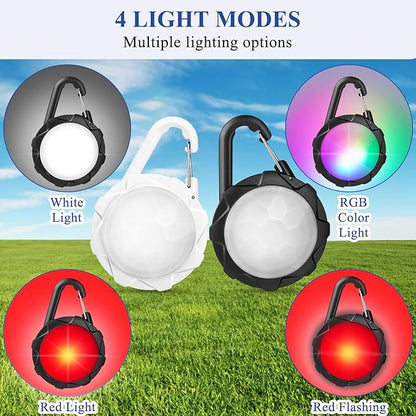 Dog Lights for Night Walking, 2 Pack 4 Modes Dog Collar Light, IP68 Waterproof Pet LED, 700 mAh High Capacity USB Rechargeable Pet Safety Accessories for Night Cycling, Climbing, Camping