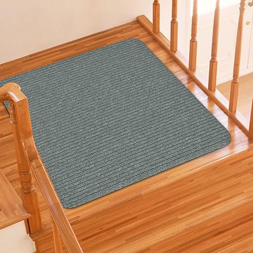 Stair Treads for Wooden Steps, Non-Slip Stair Runner Indoor Outdoor Stair Tread Mats Covers Pads, 31" x 31"Matching Staircase Step Runner for for Elders, Kids and Dogs (31" X 31", Light Grey)