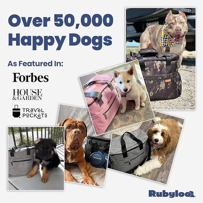 The Original Doggy Bag™ - Complete Dog Travel Bag for Supplies with 2 BPA-Free Travel Dog Bowls & 2 Pet Food Containers - Traveling Kit for Road Trips, Camping, Weekend Away or Doggy Gift: Charcoal