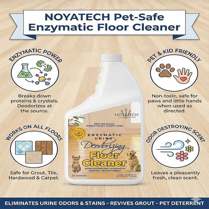 Pet Floor Cleaner – Enzyme-Powered Degreaser for Urine, Odor & Grime | Safe for Tile, Vinyl, Grout & Hardwood | Residue-Free & Pet Safe