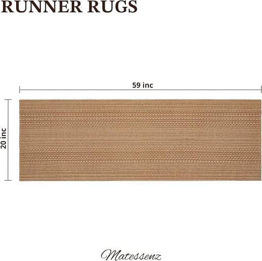 20"x59" Kitchen Mats for Floor, Machine Washable Mats, Woven Kitchen Rugs, Boho Style, Non Slip, Runner Rugs for Kitchen, Non-Slip, Durable, Easy Clean, Everyday Use