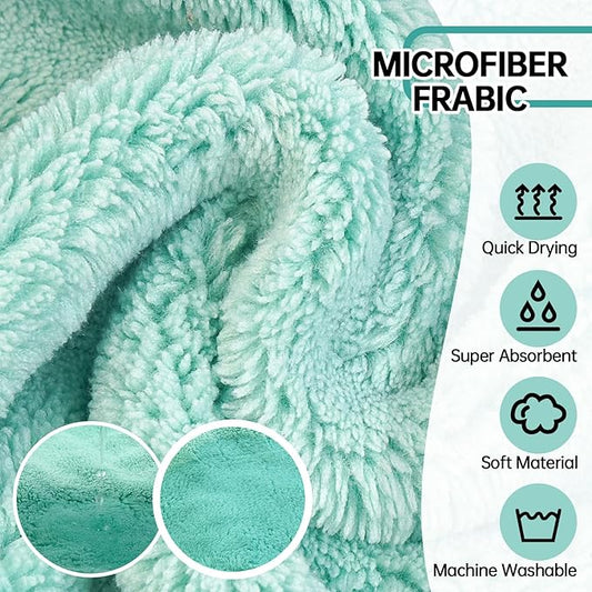 Bathrobe-Drying Coat, Microfibre Material Fast Drying Super Absorbent Towel, Magic Sticker & Belly Strap, Dog/Cat Robe Set for Puppy-Small to Large